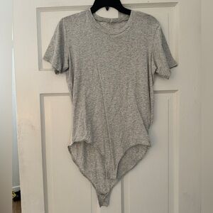 Free People Bodysuit Tee, Gray